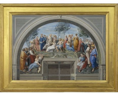 AFTER RAPHAEL (1483 - 1520),THE PARNASSUShand-coloured print on paperimage size 52cm x 73cm, overall size 69cm x 91cm Framed 