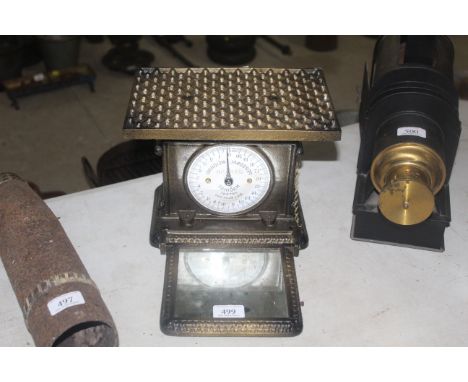 A set of vintage personal weighing scales with mirrored step