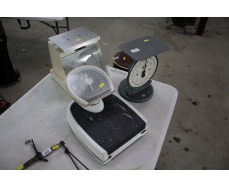 Two sets of Salter balance scales and a set of Salter personal scales 