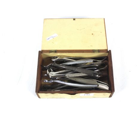 A box of dental tools 