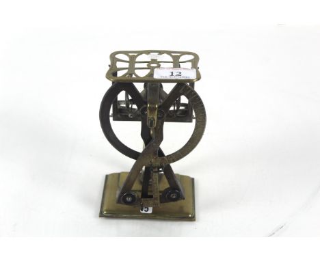 A set of brass bi-lateral postal scales to weight 8oz
