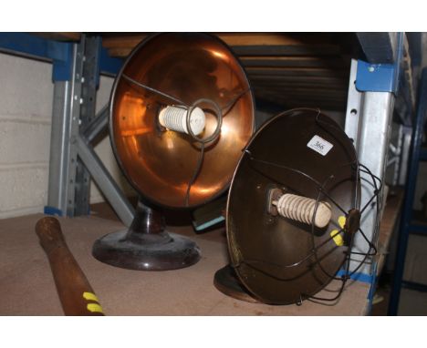 Two vintage electric bowl heaters - sold as collector's item by Creda 