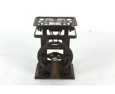 A set of brass and metal bi-lateral postal scales to weight 1lb
