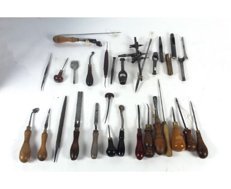 A box of leather worker tools