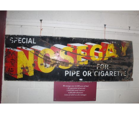 A "Special Nosegay For Pipe Or Cigarettes" enamel sign AF, approx. 71&frac12;" x 24"