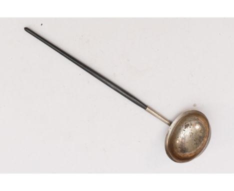 A George III silver and whalebone toddy ladle, London 1790, 17cm 