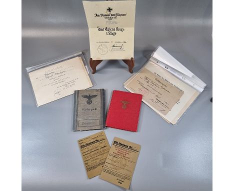 Collection of WWI and WWII German ephemera, belonging to 'Alfred Wanderer', a NCO in the German Army, (Nr. 20535), to include