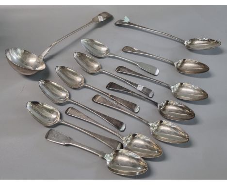 Collection of antique 19th century and other silver spoons, one in particular being Exeter hallmarked, together with a silver