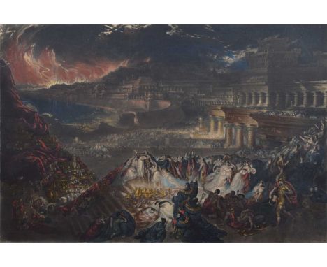 Painted and engraved by John Martin, hand-coloured engraving.60.5cm x 86.5cm (23.75in x 34in)Condition report: The print is i