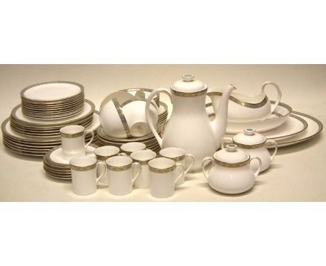 Royal Doulton Athens dinner tea and coffee service, to include eight coffee cans and six saucers, four tea cups and six sauce
