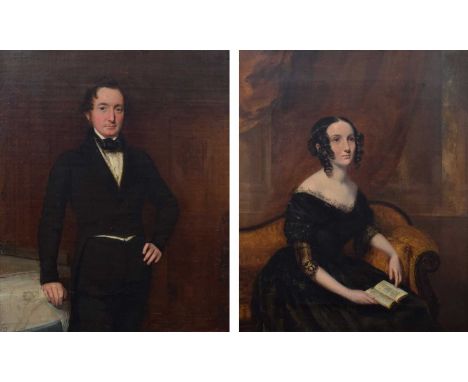Signed and dated 1843, titled on labels verso, oil on canvas.each 45cm x 37.5cm (17.75in x 14.75in)Qty: 2Condition report: Th