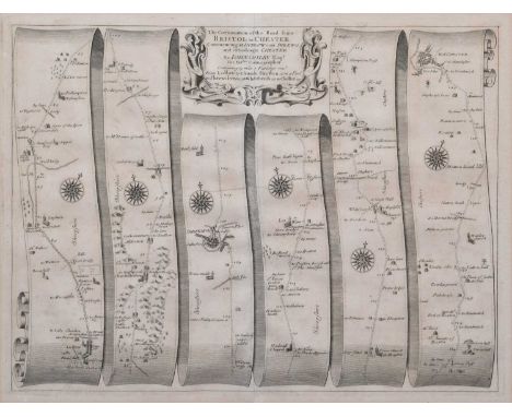 Ogilby (John). The Continuation of the Road from Bristol to Chester, Commencing at Ludlow com Shrewsbury and extending to Che