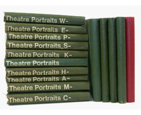 Fifteen spring-back binders (29x21cm) containing paper ephemera appertaining to the theatre, includes portraits, autographs, 