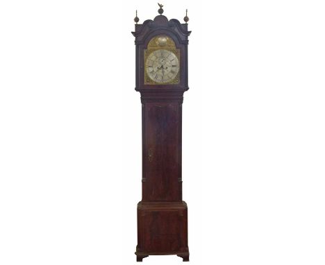 Thomas Holliwell, Liverpool longcase clock, 8-day movement striking on single bell, arched dial containing boss signed Thomas