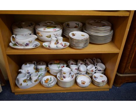 An extensive Royal Worcester 'Evesham' pattern part tea and dinner service. 