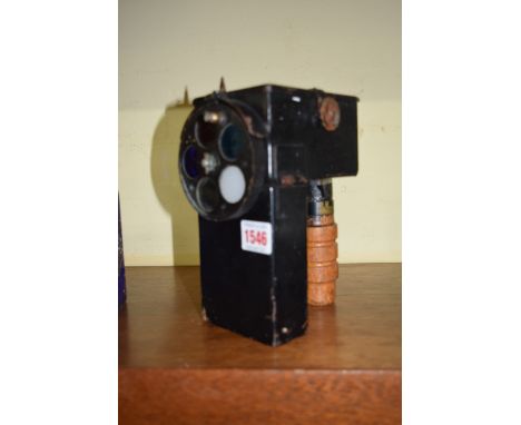 A 1943 Admiralty signalling lamp.
