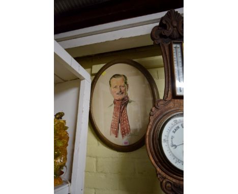 Keith McKay Edmunds, head and shoulders portrait of Lt-Colonel Darcy Hunter Little, OBE, signed, labelled verso, watercolour,