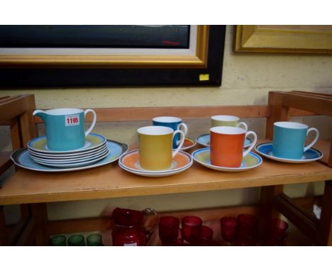 A Susie Cooper 'Gay Stripes' pattern part coffee service. 