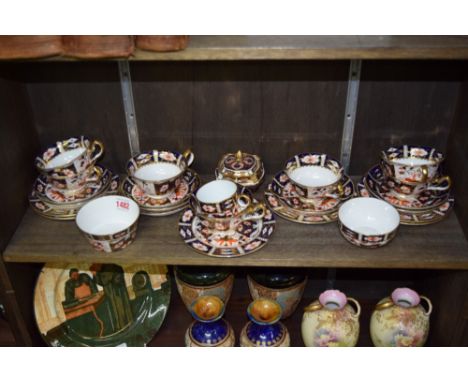 A Royal Crown Derby Imari part tea service. 