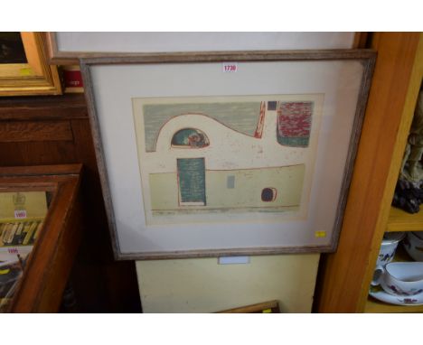 Adolfo Grassi, 'Puglia', signed, titled and dated 69, colour lithograph, I.32.5 x 39.5cm.