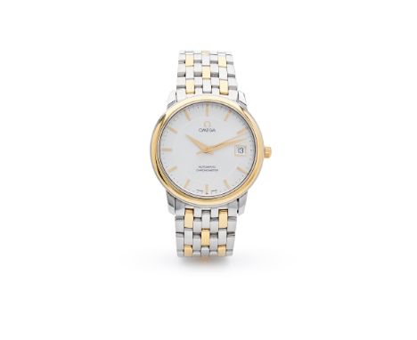 Omega de Ville: a bi-colour wrist watch Automatic Chronometer model, stainless steel case, signed Omega automatic movement nu
