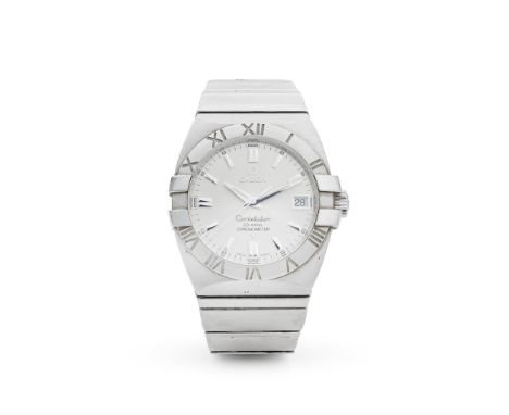 Omega: a steel wrist watch Constellation Co-Axial Chronometer Double Eagle model, stainless steel case, signed Omega automati