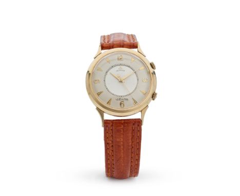 Jaeger-leCoultre: a gold plated wrist watch Memovox model, gold plated case, signed 17 jewel calibre K814 manual wind movemen