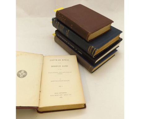 J M LUDLOW: POPULAR EPICS OF THE MIDDLE AGES OF THE NORSE-GERMAN AND CARLOVINGIAN CYCLES, 1865, 2 vols, orig cl gt + A STODDA