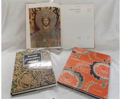 L YEFIMOVA AND R BELOGORSKAYA: RUSSIAN EMBROIDERY AND LACE, L, Thames & Hudson, 1987, orig cl gt d/w + SUSAN MELLER: RUSSIAN 