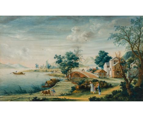 LANDSCAPE WITH PLOUGHMAN', EX JOHN LE CARRE COLLECTIONPublished &amp; Exhibited: Martin Gregory, London, Treaty Port Scenes: 