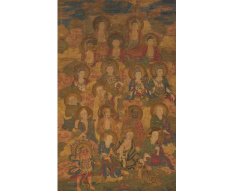 BUDDHAS, BODHISATTVAS, ARHATS, AND A VAJRAPANI'Published: Roderick Whitfield (editor), Classic Chinese Art: Selected Catalogu