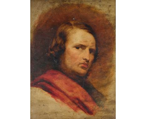 Attributed to William Etty RA (1787-1849) Self-portrait (Historically known as) Oil on board, 37cm by 27cmProvenance: James B