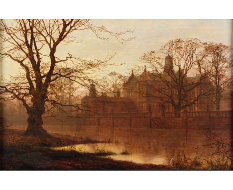 Louis H Grimshaw (1870-1943) "An Autumn Sunset" Signed and dated 1898, inscribed and dated to reverse with original inscripti