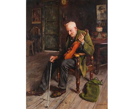 Charles Spencelayh RMS, HRBSA (1865-1958)"Failing Memories"Signed, with inscribed and dated 1926 label verso, oil on canvas, 