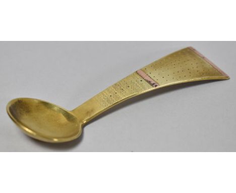 A South African Caddy Spoon by CP Wessels and Stamped Artvark, 13.5cm long 