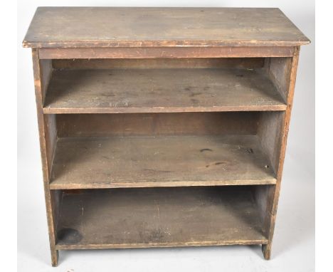 A Vintage Three Shelf Open Bookcase, 80cm wide 