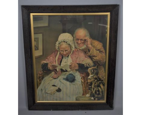 A Framed Victorian Coloured Print, Homeward Bound, 59cm high 