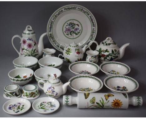 A Collection of Twenty Pieces of Portmeirion to include Botanic Garden Coffee Pot, Teapot (Chip to Finial), Bowls, Miniature 