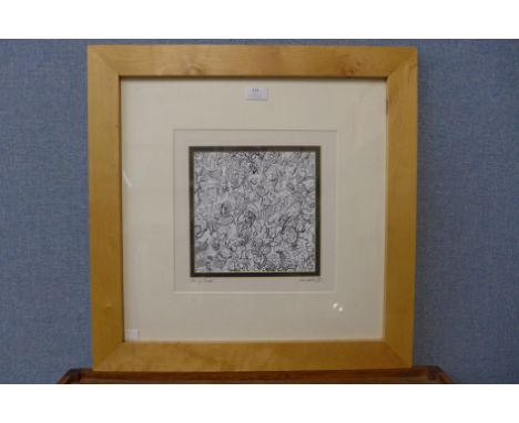 A signed Howard Barton limited edition print, Party Time, framed 