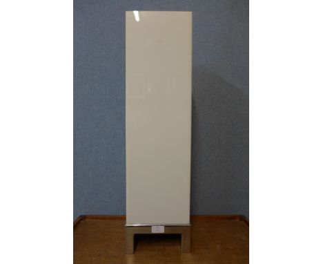 A vintage chrome and white Perspex table lamp 