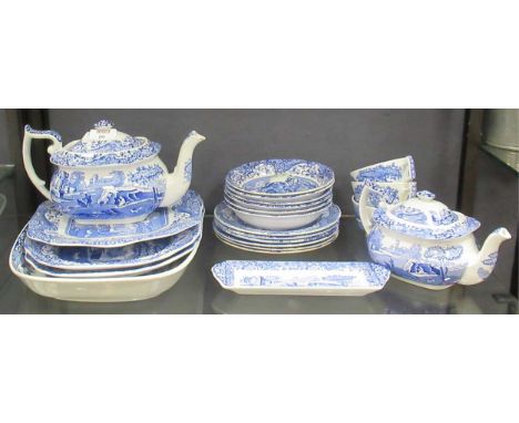A quantity of Spode Italian pattern dinner and tea wares