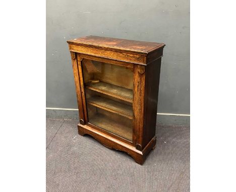 A Victorian inlaid rosewood pier cabinet with glazed door103.5 x 80 x 30cm