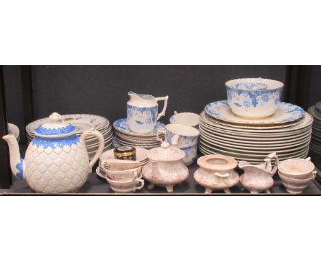 A collection of mixed mostly English dinner and tea wares, to include a 19th century part children's service, Spode plates, a