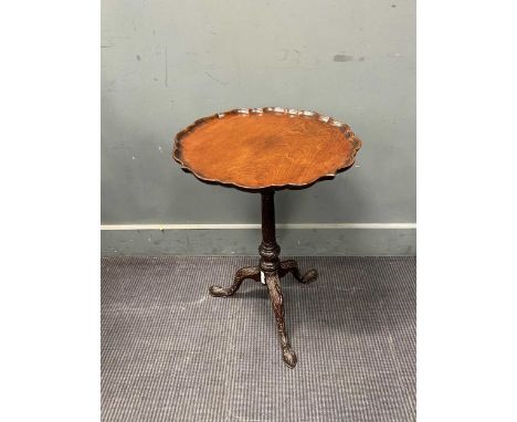 A Chippendale style side table with pie crust top62 x 46cmassociated top and base, united in recent years.possible inserted p