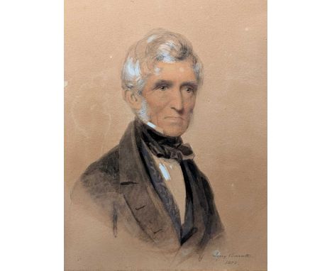 Jerry Barrett (British, 1824-1906) Portrait of an elderly gentlemansigned and dated in pencil lower rightwatercolour32cm x 26