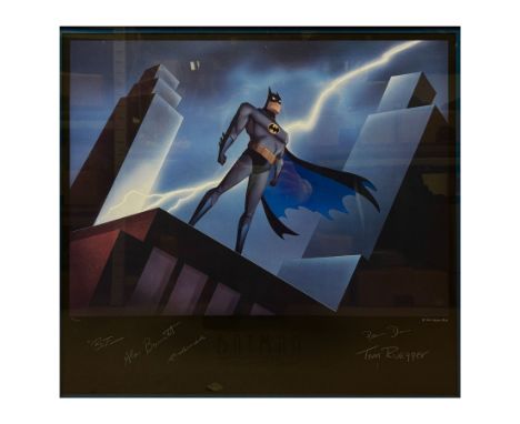 Limited edition ‘Batman Lightning’ Batman Animated Series framed print, signed by the voice actors, limited edition no 28/500