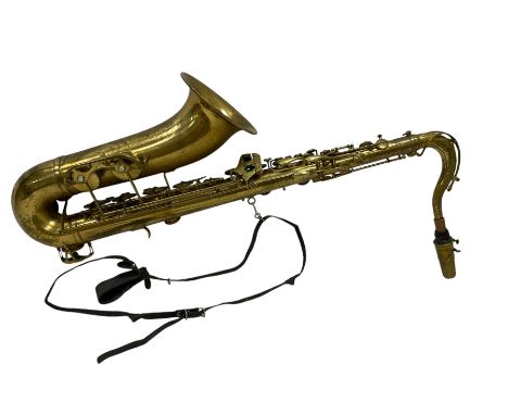 Karl Meyer saxophone- with mouthpiece, reed and carrying strap.