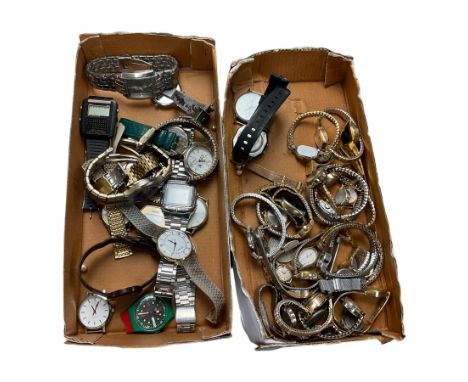 Collection of ladies and gentleman's watches, including Casio, Quartz, Lorus etc 