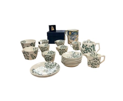 Victorian Ridgways child's miniature tea service in Maiden Hair Fern pattern, together with thimble and Royal Doulton mug 