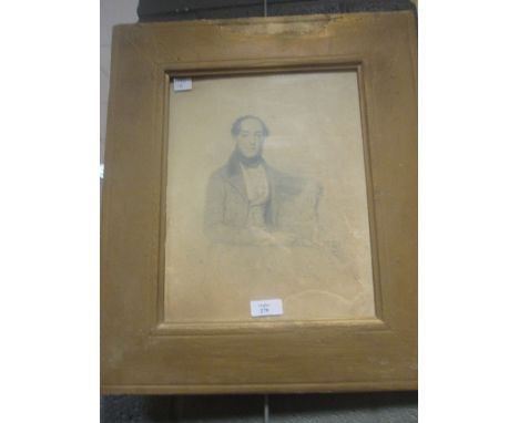 Wageman (19th century). Pencil portrait of a seated young gentleman, signed and dated 1835, 30 x 24cm (damp stain to lower se